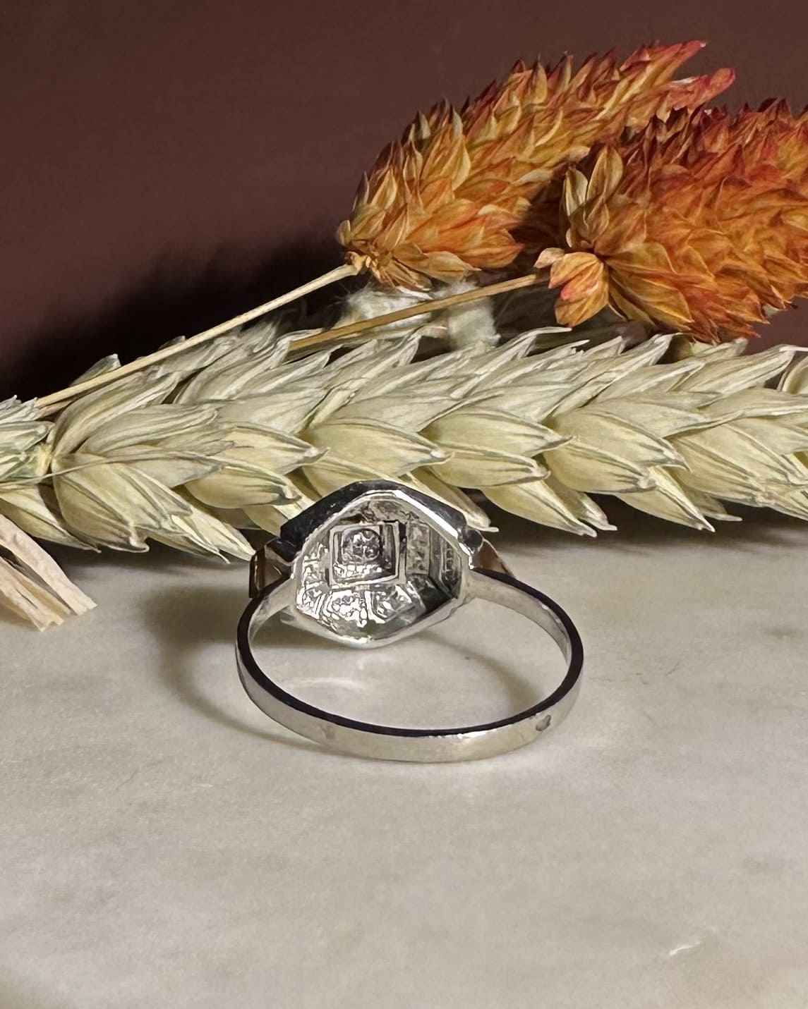 Bague Art - déco Diamants &quot;Nora&quot; - Elliade Paris