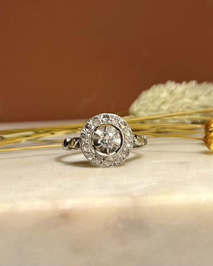 Bague Art - Déco Diamants &quot;Orléa&quot; - Elliade Paris