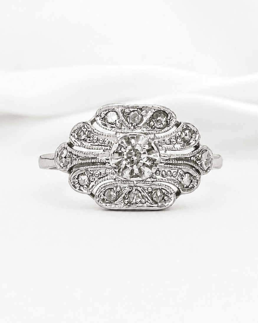 Bague Art-déco Diamants "Pauline" - Elliade Paris