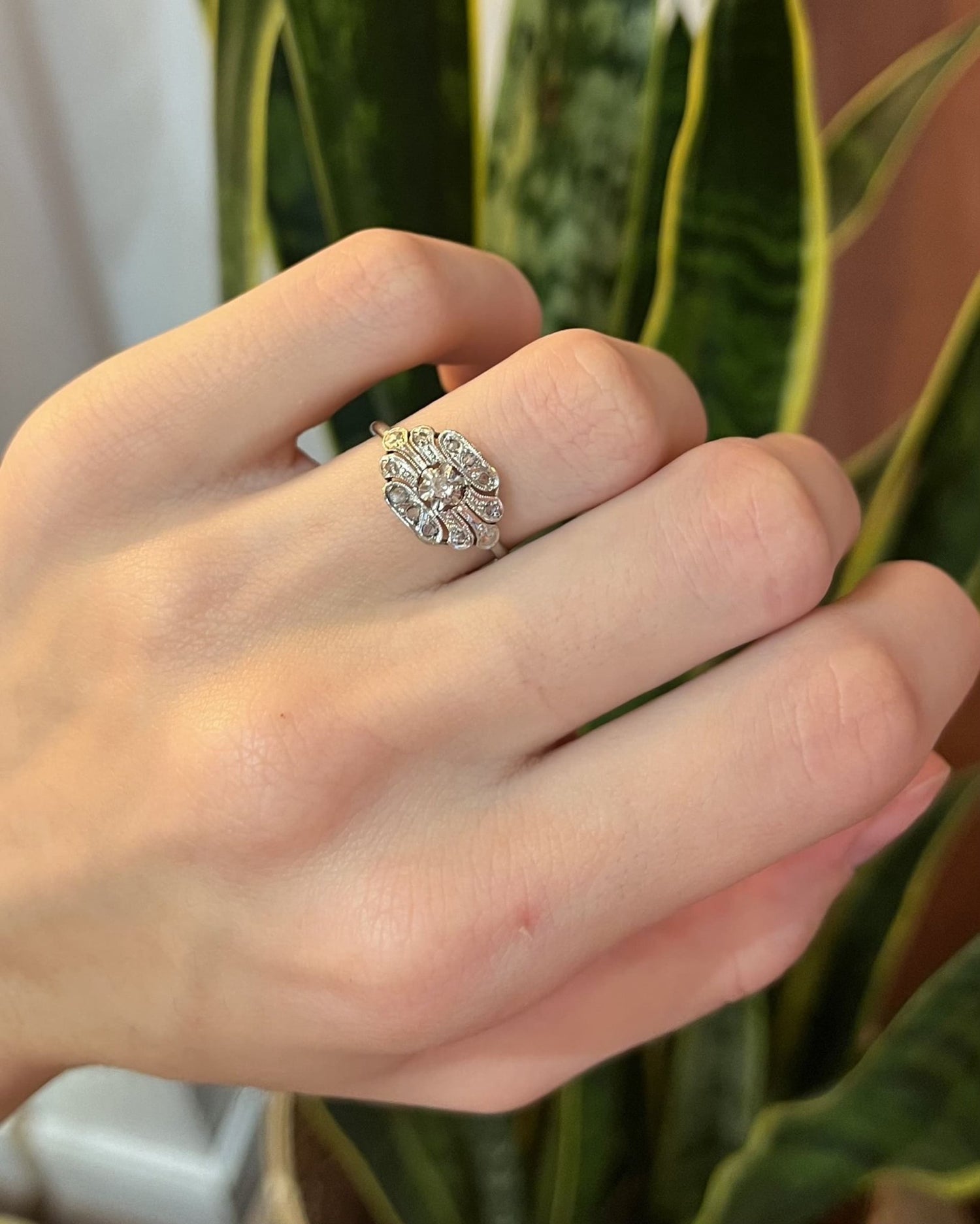 Bague Art - déco Diamants &quot;Pauline&quot; - Elliade Paris