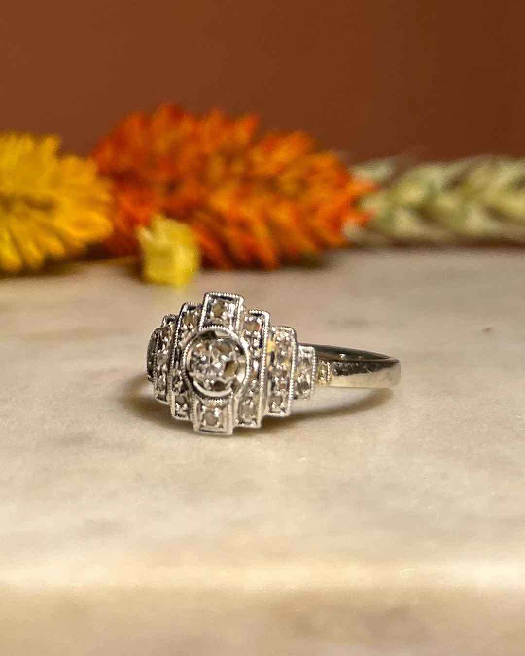 Bague Art Déco Diamants "Pénélope" - Elliade Paris