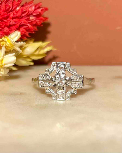Bague Art-Déco 19 Diamants &quot;Constance&quot;
