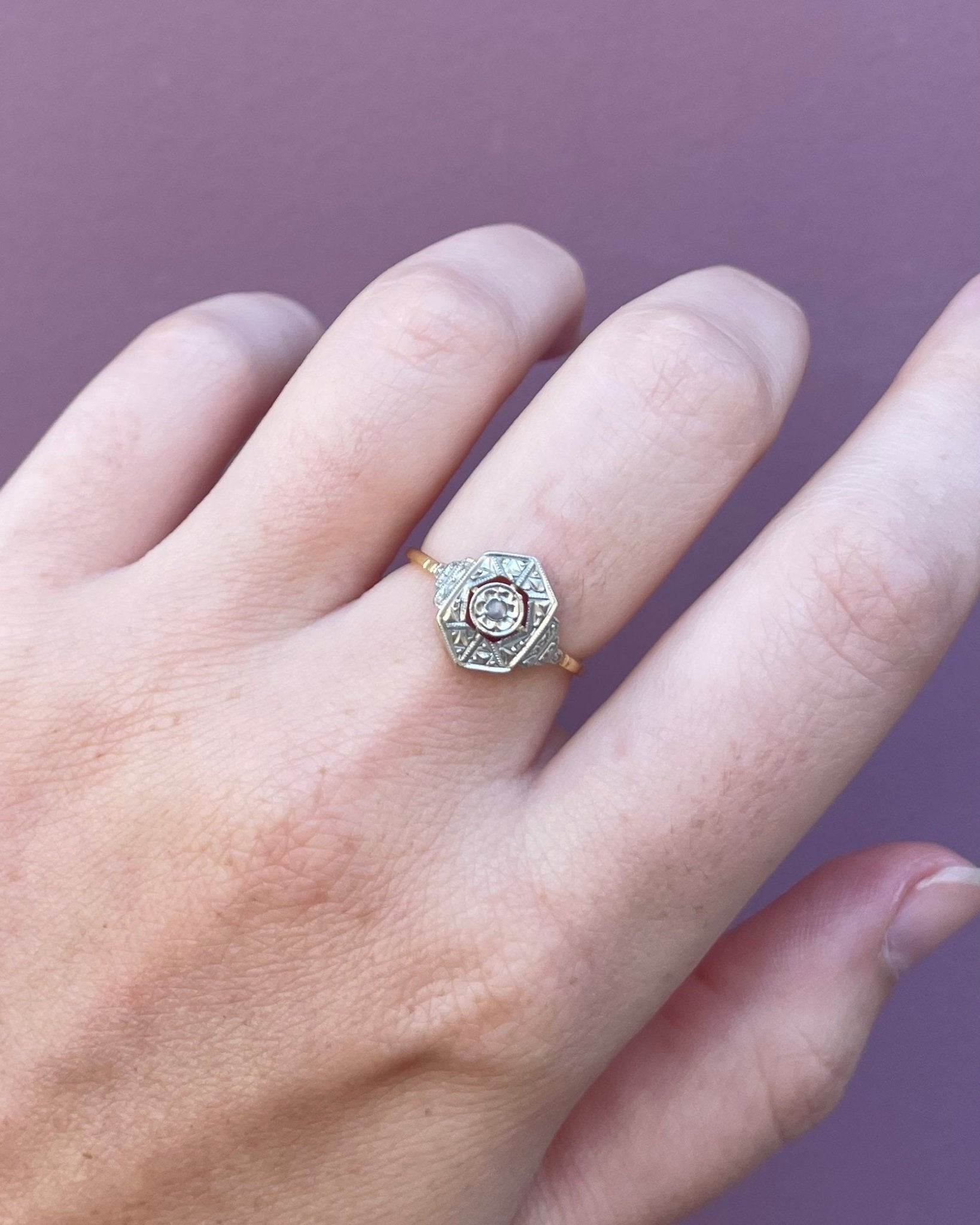 Bague Art Déco Diamants &quot;Salomé&quot; - Elliade Paris