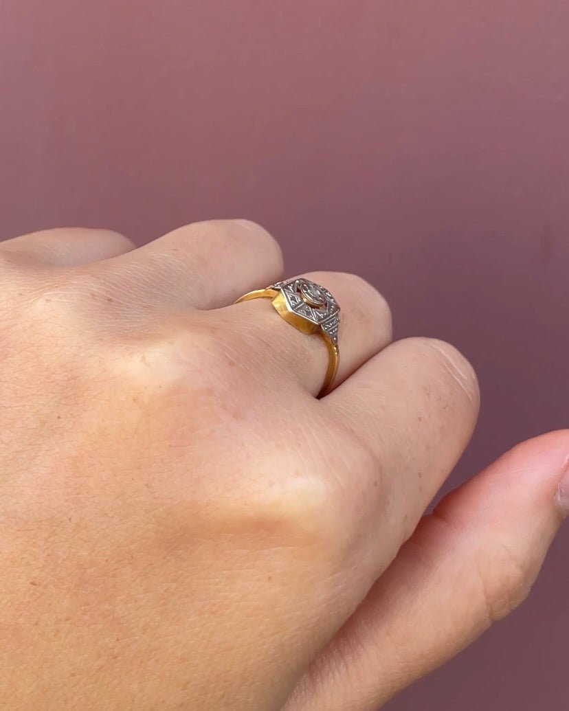 Bague Art Déco Diamants &quot;Salomé&quot; - Elliade Paris