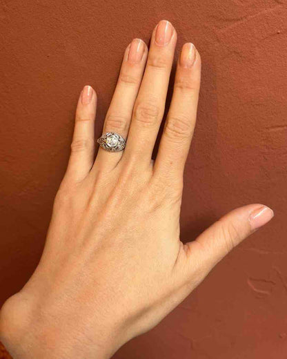 Bague Art - déco Diamants &quot;Sharon&quot; - Elliade Paris