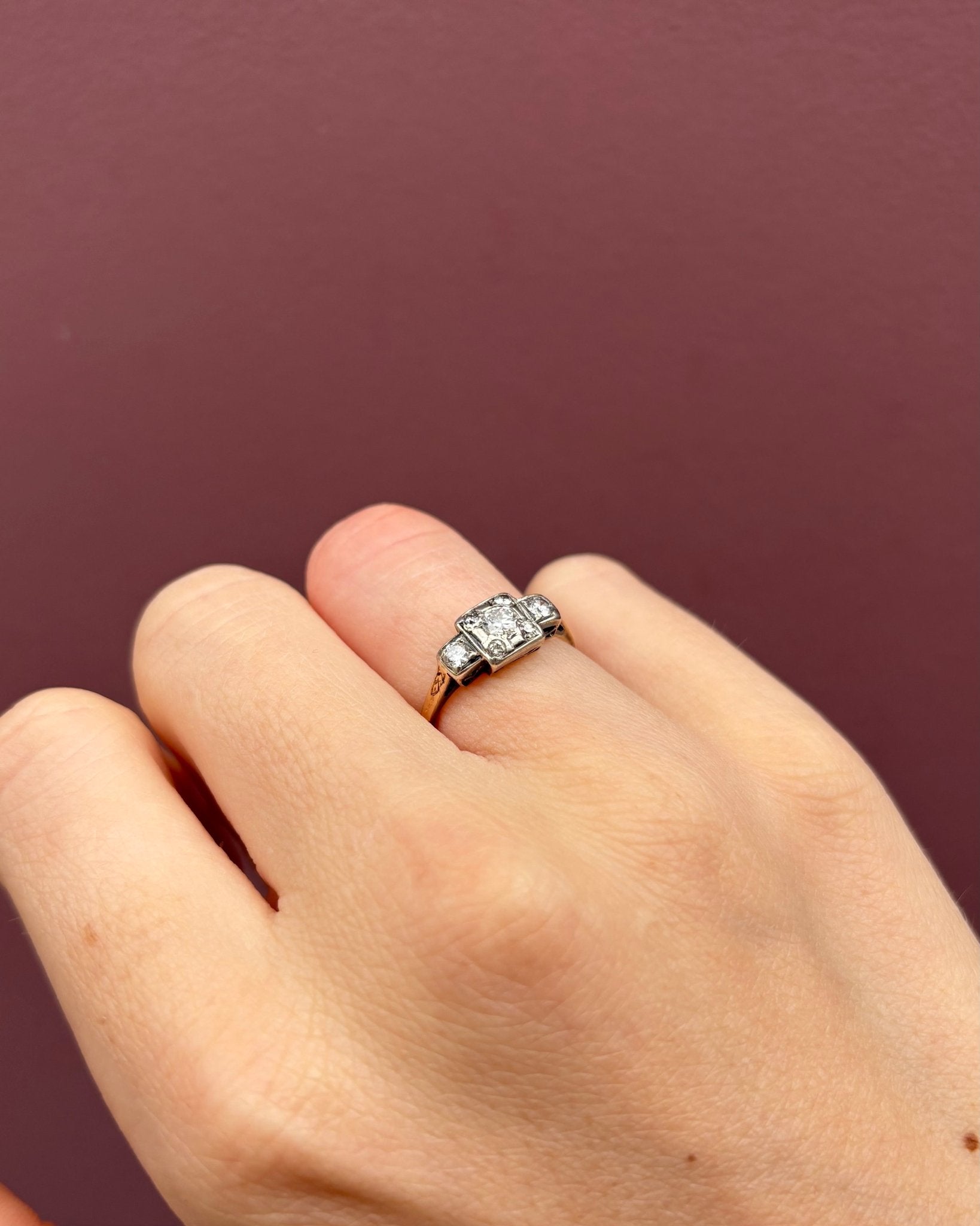 Bague Art - Déco Diamants &quot;Stormy&quot; - Elliade Paris