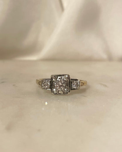 Bague Art - Déco Diamants &quot;Stormy&quot; - Elliade Paris