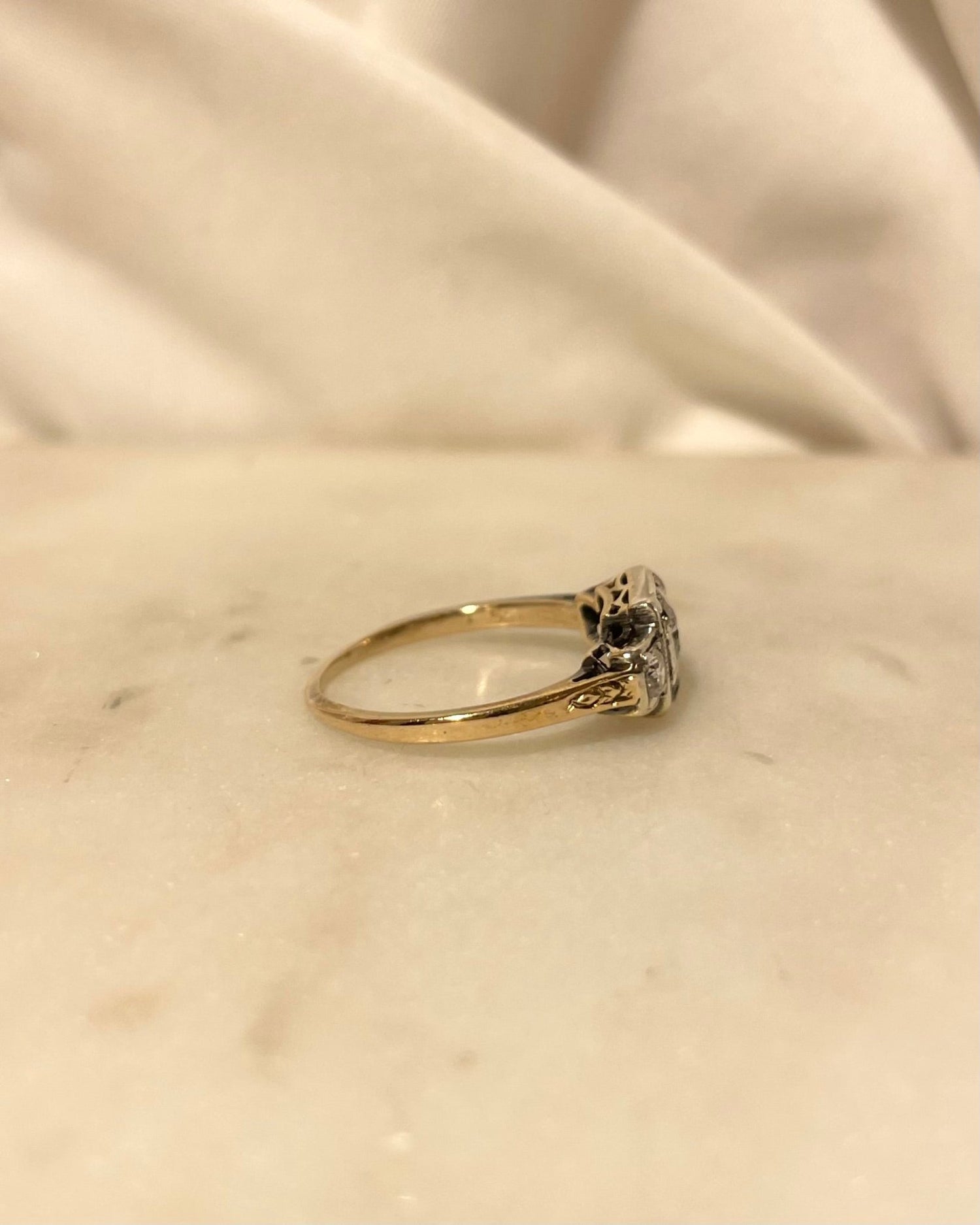 Bague Art - Déco Diamants &quot;Stormy&quot; - Elliade Paris