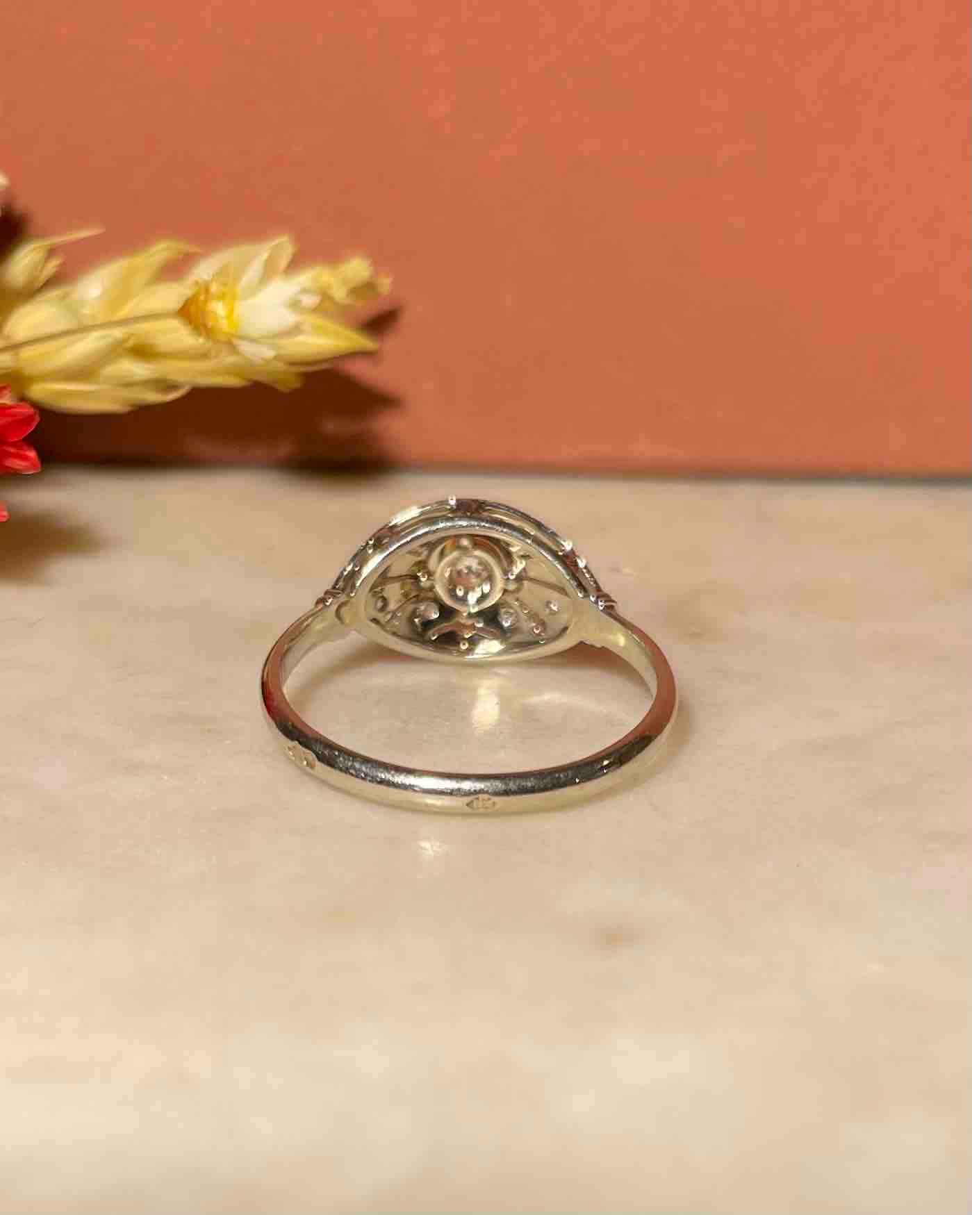 Bague Art - Déco Diamants &quot;Swan&quot; - Elliade Paris