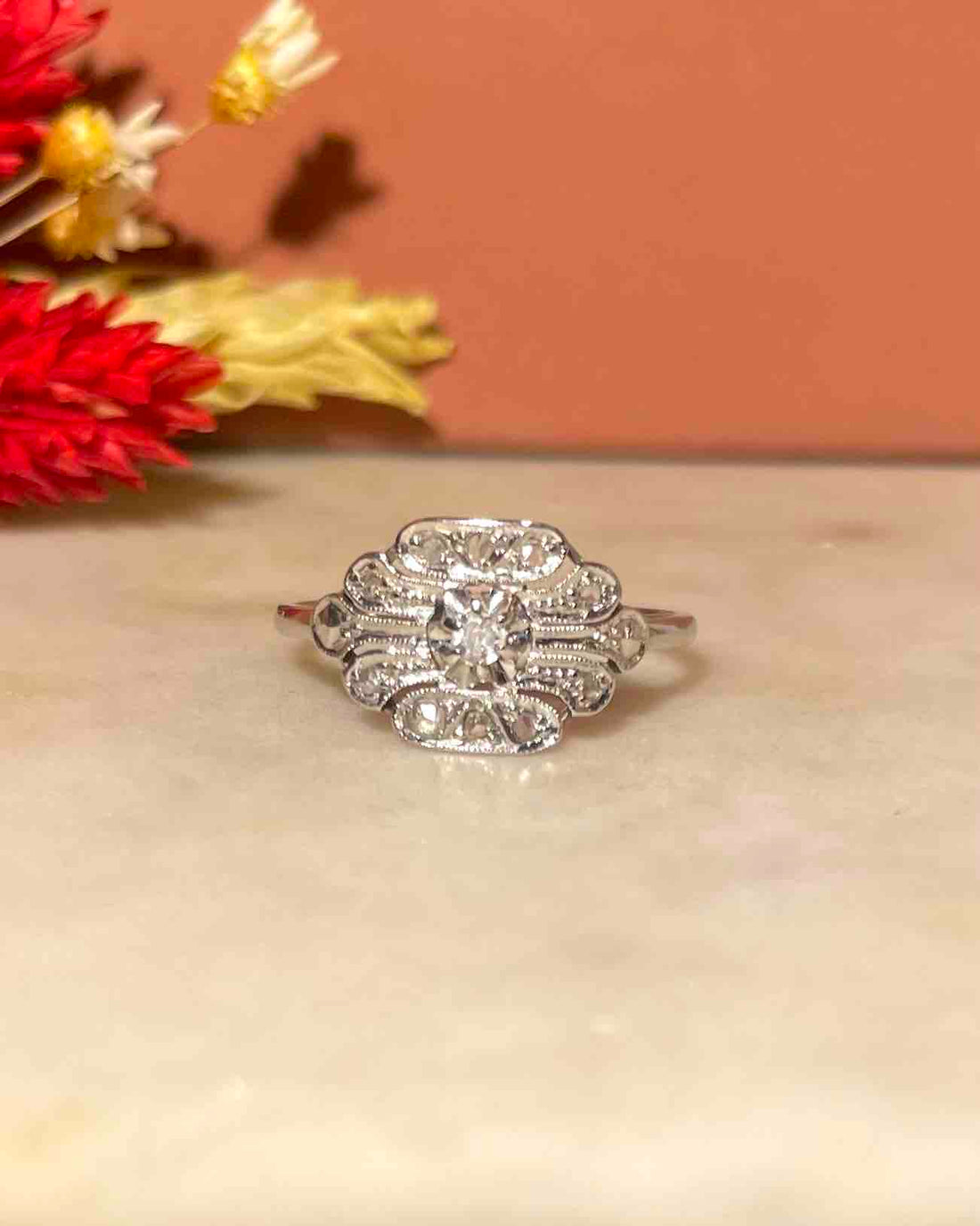 Bague Art-déco Diamants &quot;Pauline&quot;