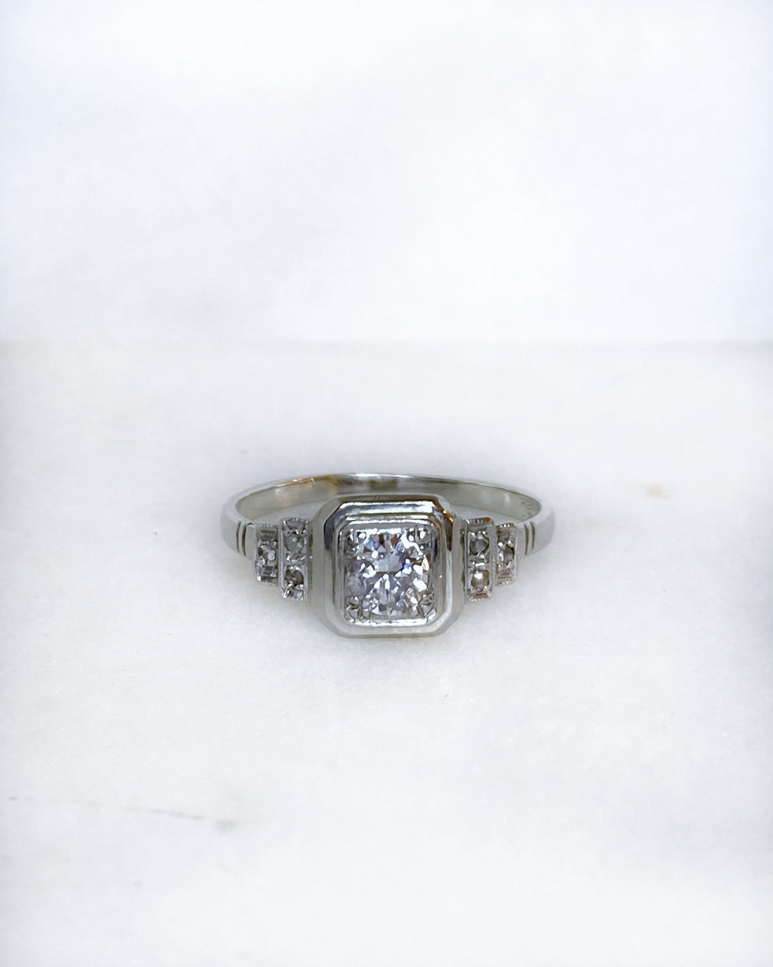 Bague Art - Déco Diamants "Thalya" - Elliade Paris