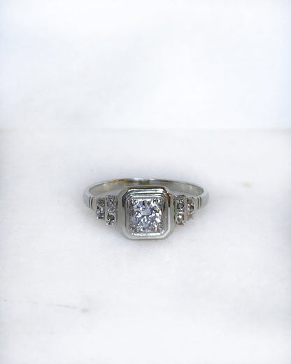 Bague Art - Déco Diamants &quot;Thalya&quot; - Elliade Paris