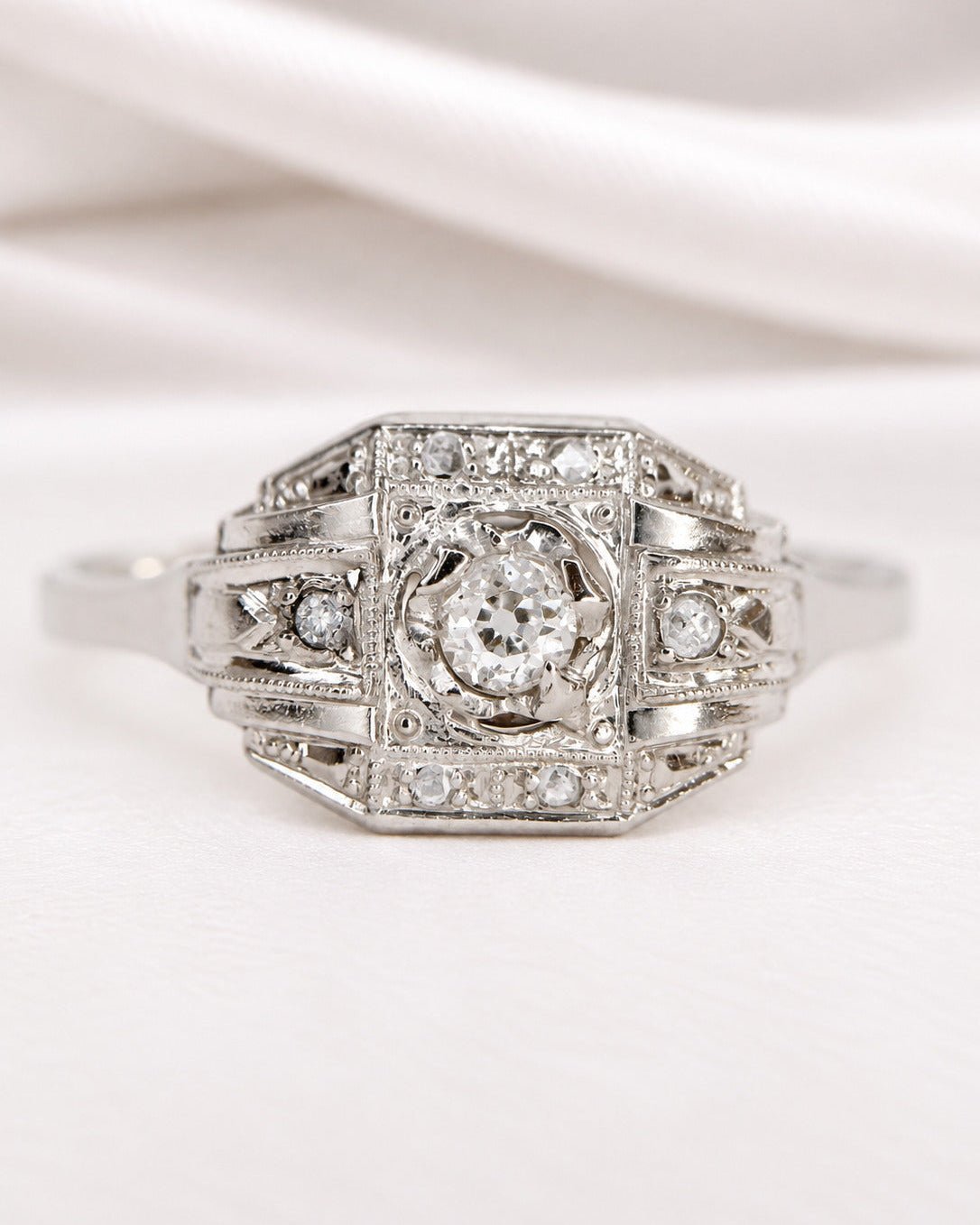 Bague Art-Déco Diamants "Victorine" - Elliade Paris