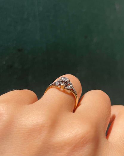 Bague Art-Déco Diamants 0.23 carat &quot;Callie&quot; - Elliade Paris
