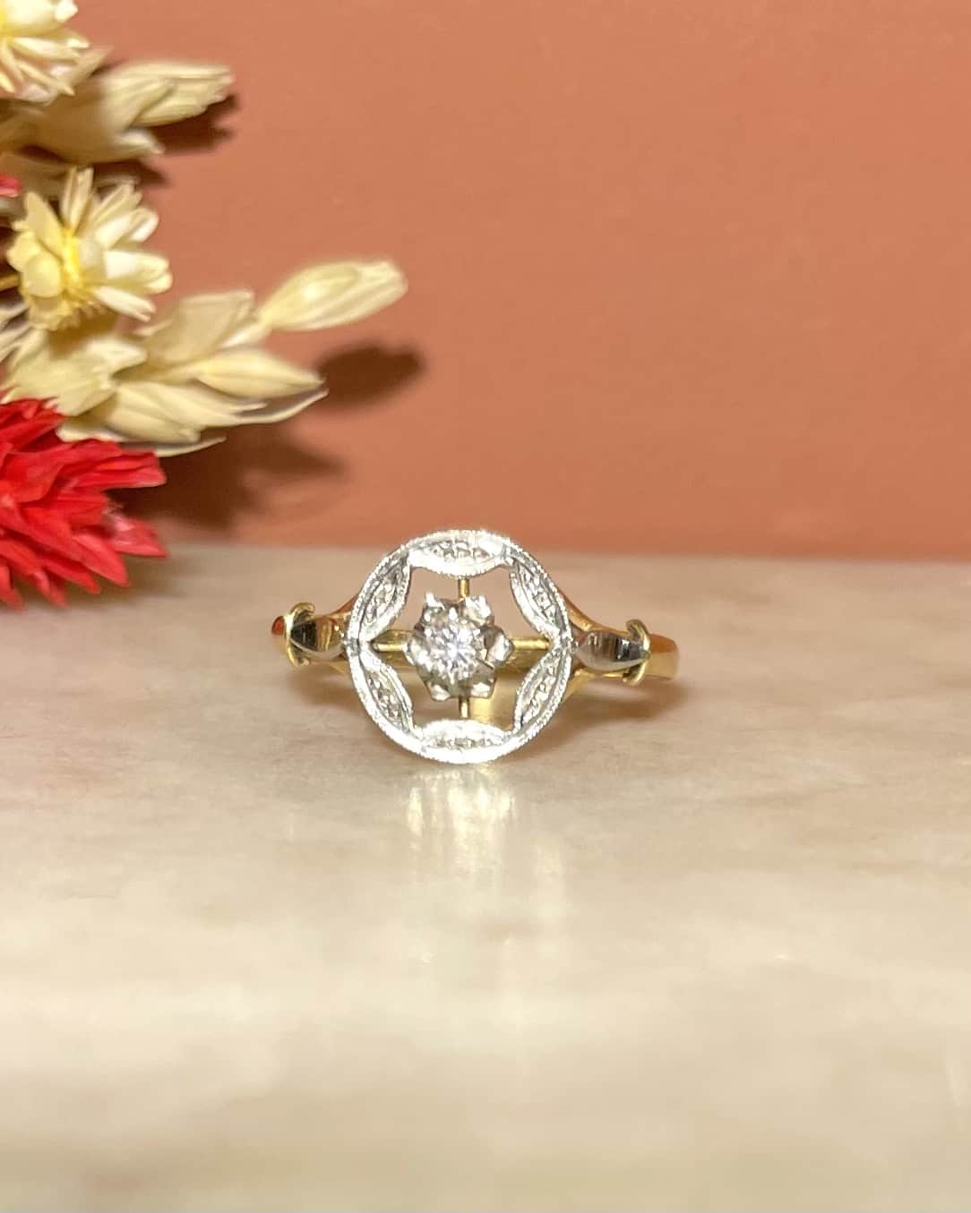 Bague Art-déco Diamant "Carelle" - Elliade Paris