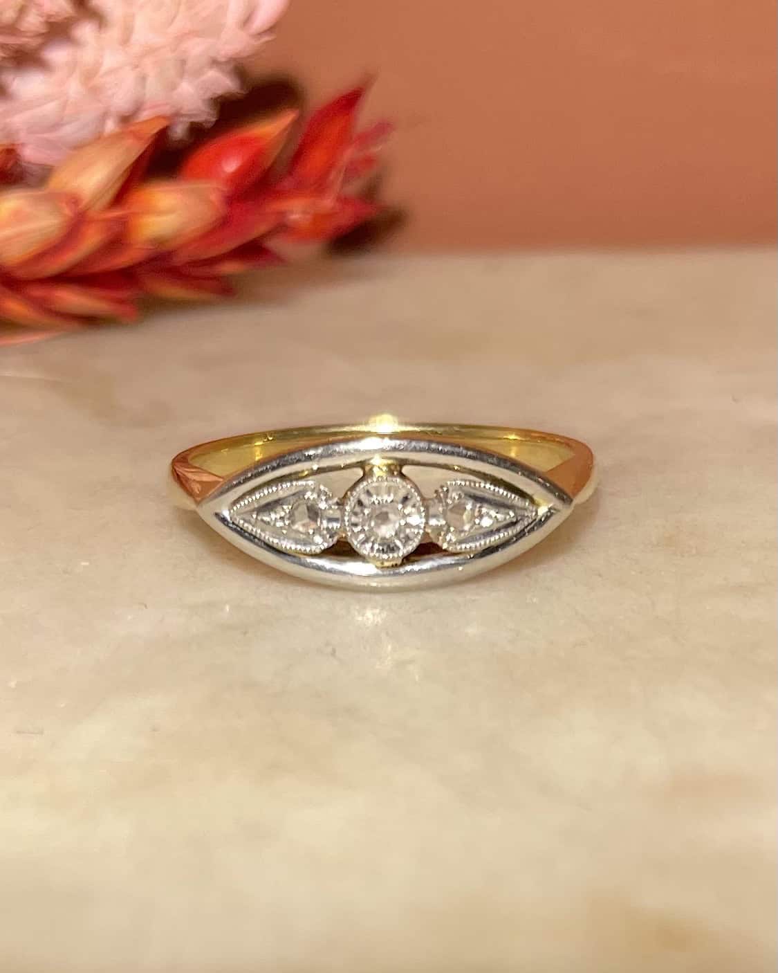 Bague Art déco Diamants Vintage "Linnea" - Elliade Paris
