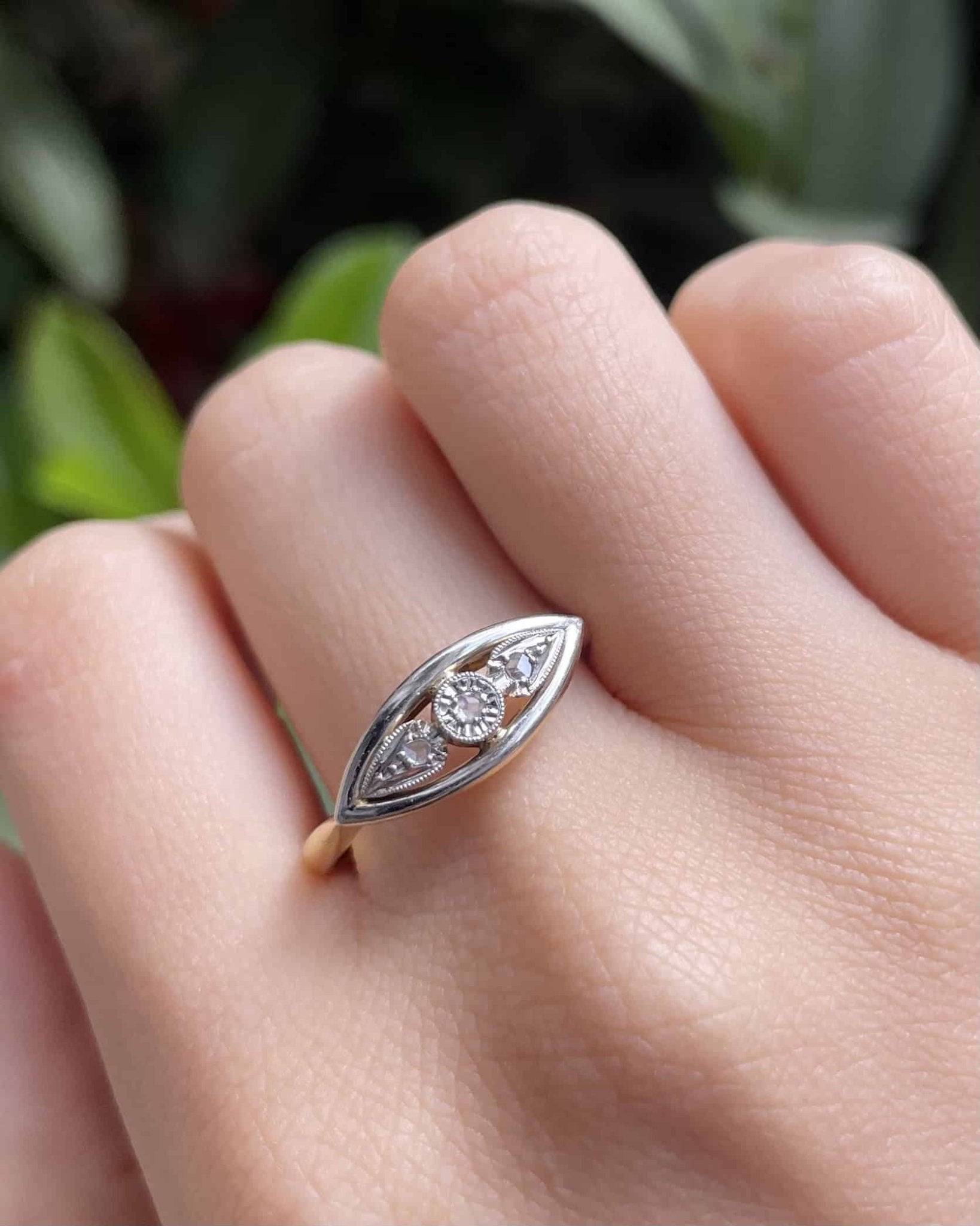 Bague Art déco Diamants Vintage "Linnea" - Elliade Paris