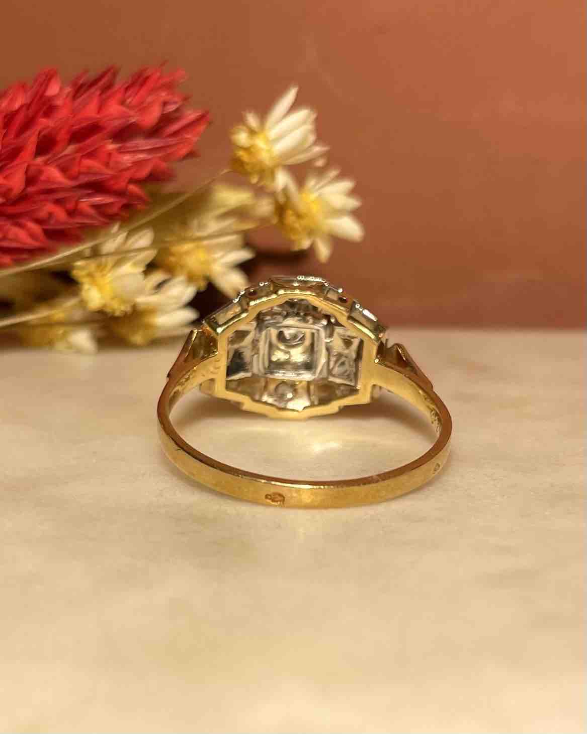 Bague Art - déco Diamants Vintage &quot;Noa&quot; - Elliade Paris
