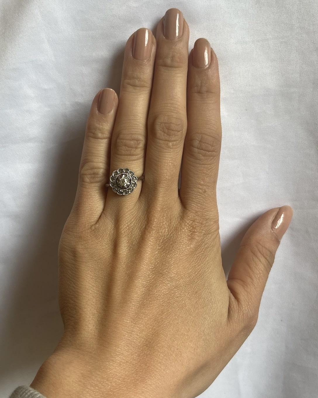 Bague Art - déco diamants "Zeina" - Elliade Paris
