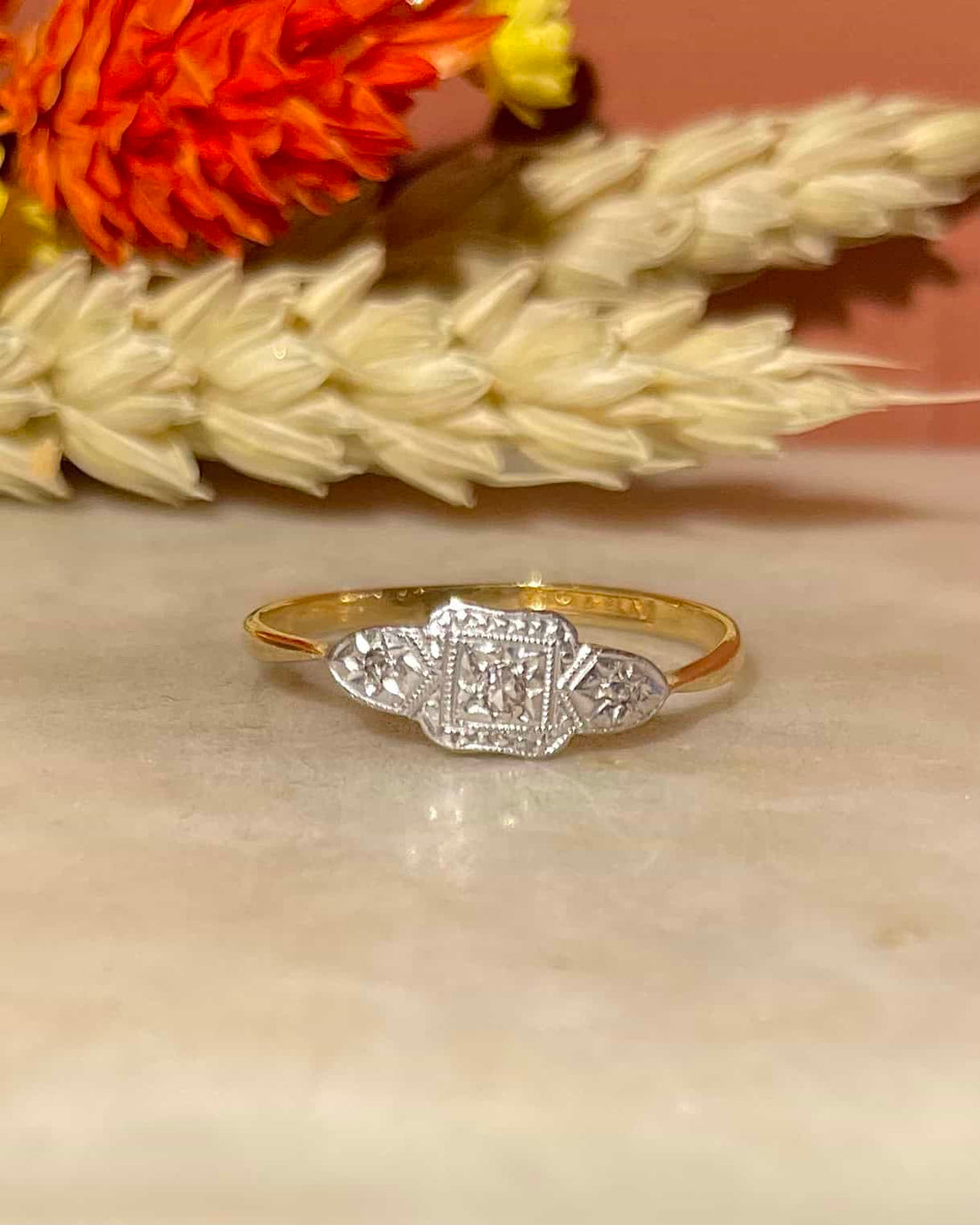 Bague vintage Art Déco Diamants &quot;Romy&quot;