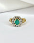 Bague Art Déco Émeraude 0.75 carat & 20 Diamants "Aneia" - Elliade Paris