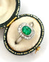 Bague Art-Déco Émeraude 0.95 carat & Diamants 0.20 carat "Linda" - Elliade Paris