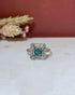 Bague Art - Déco Emeraude & 34 Diamants 0.84 carat "Anthéa" - Elliade Paris