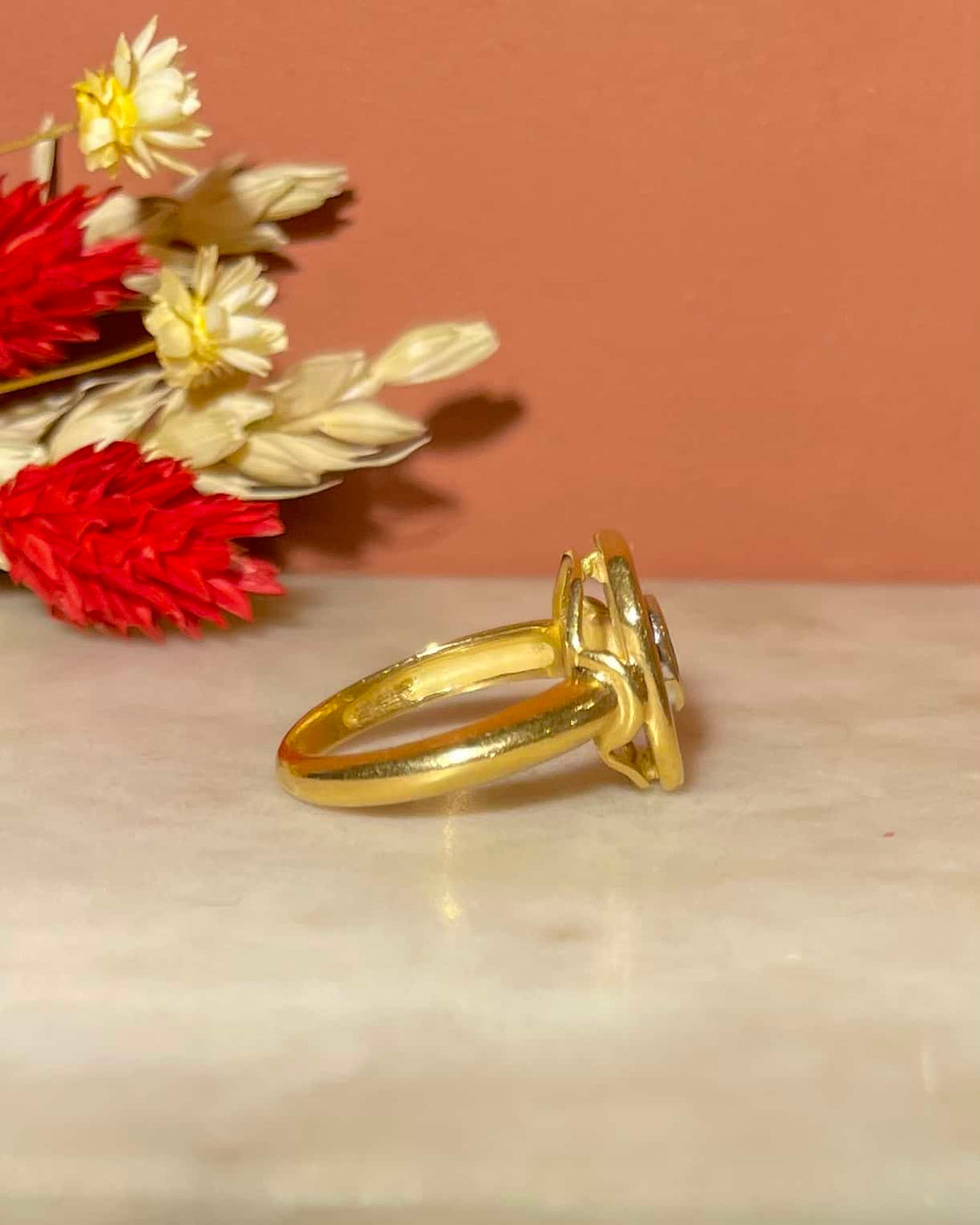 Bague style Art-Déco Emeraude &amp; 14 Diamants &quot;Orrine&quot;