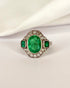 Bague Art Deco Emeraudes 2.72 carats & Diamants "Louisa" - Elliade Paris