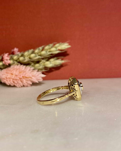 Bague Style Art-Déco Émeraudes et Diamants &quot;Ximena&quot;