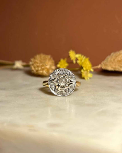 Bague Art-déco Étoile Diamants &quot;Ophélia&quot;