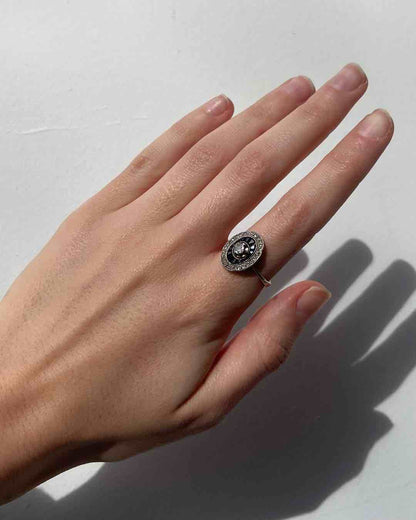 Anillo Art Déco con zafiros y diamantes &quot;Eugénie&quot;