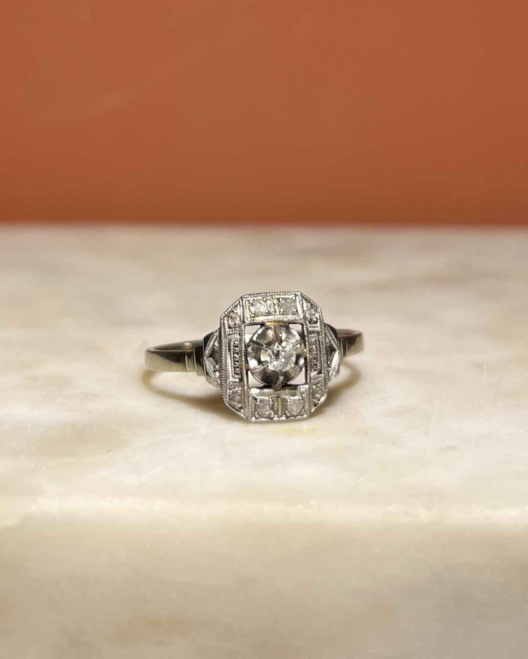 Bague Art-déco Diamants &quot;Fanny&quot;