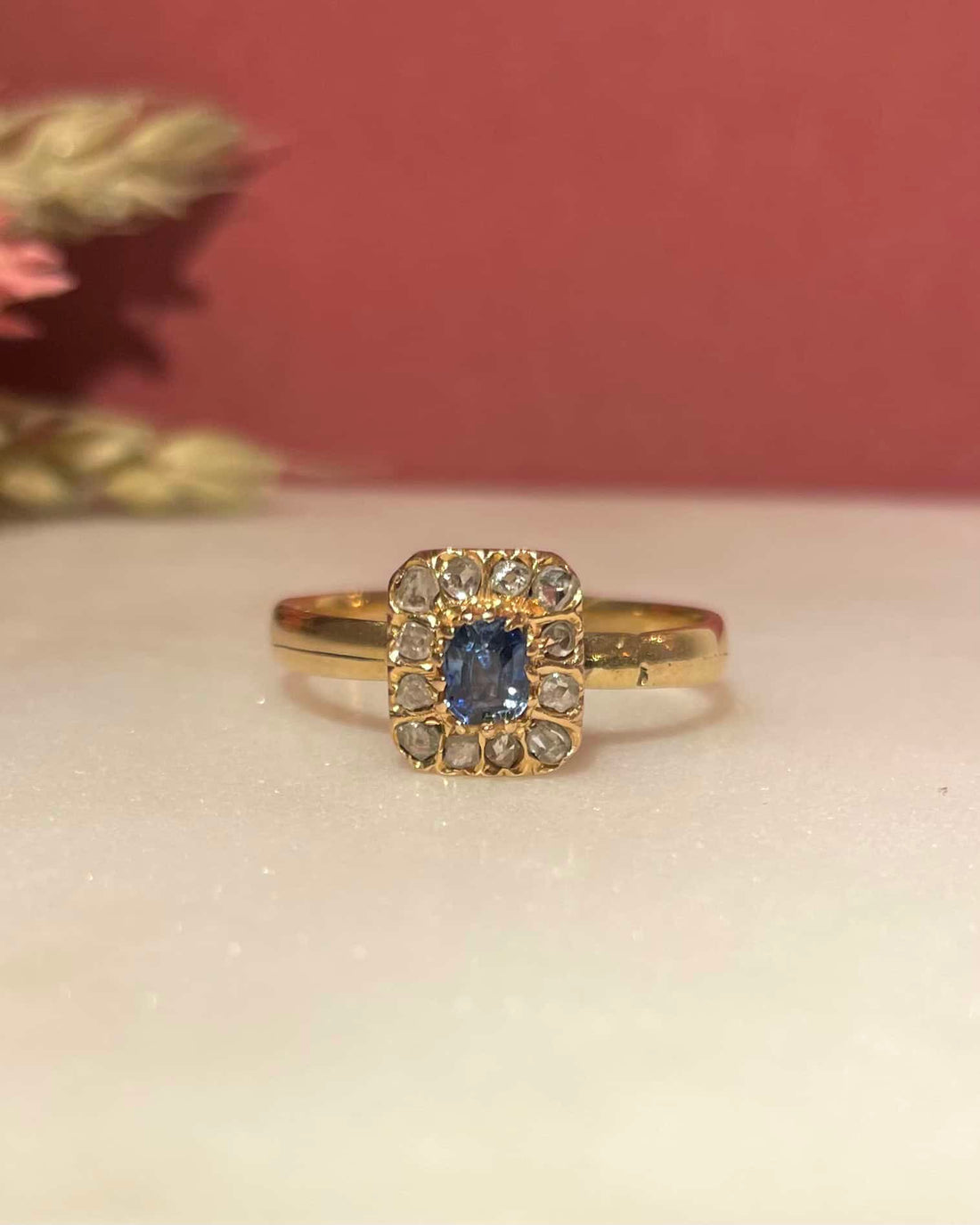 Bague Marguerite Art-Déco Saphir &amp; Diamants &quot;Laurine&quot;