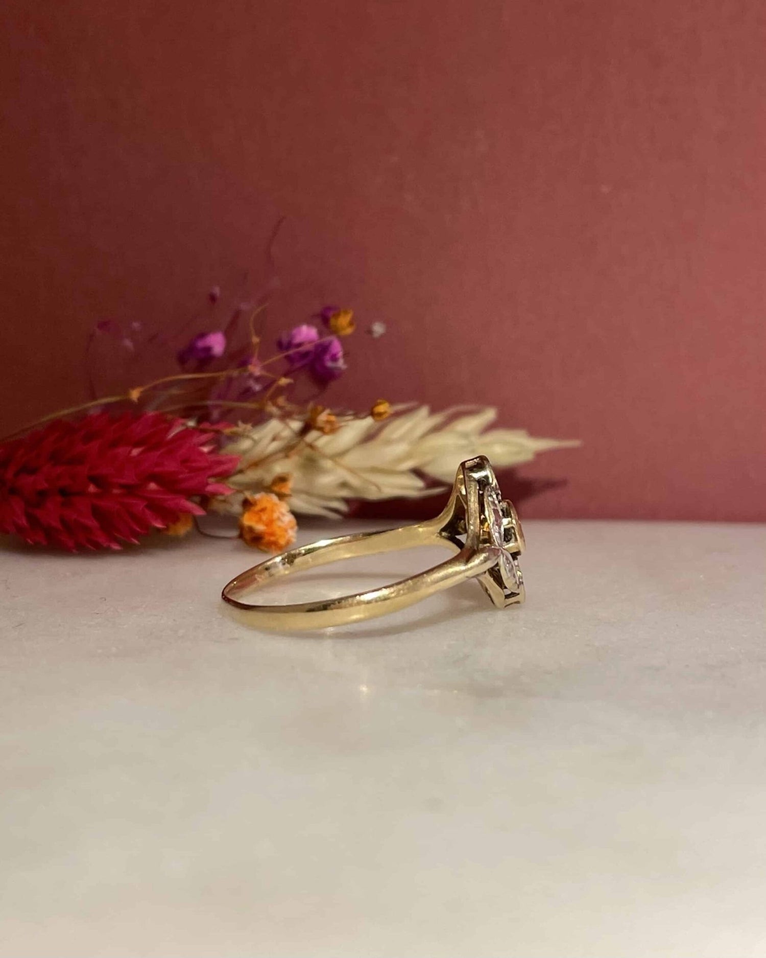 Bague Art - Déco Marquise Diamants &quot;Anna&quot; - Elliade Paris