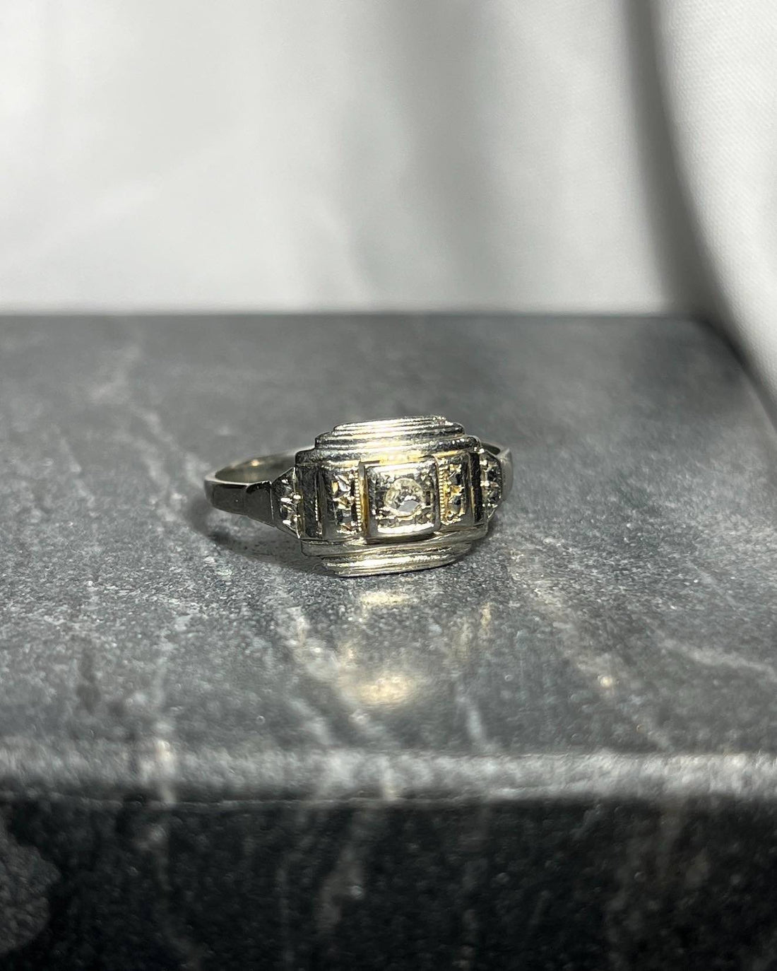 Bague Art-déco diamant &quot;Philipia&quot;