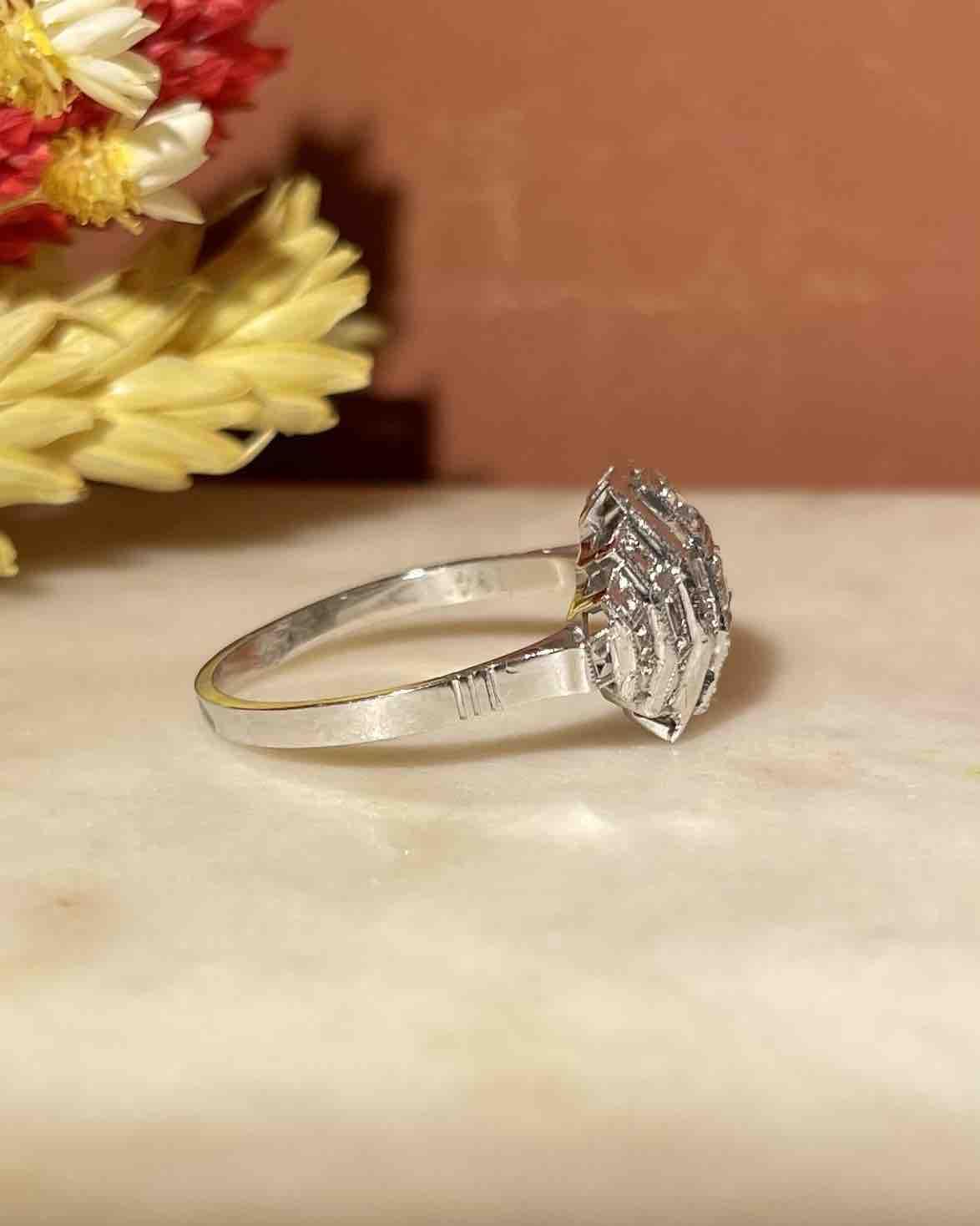 Bague Art-déco Diamants &quot;Jess&quot;
