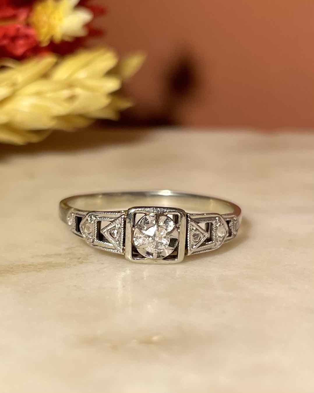 Bague Art-déco Diamants &quot;Samy&quot;