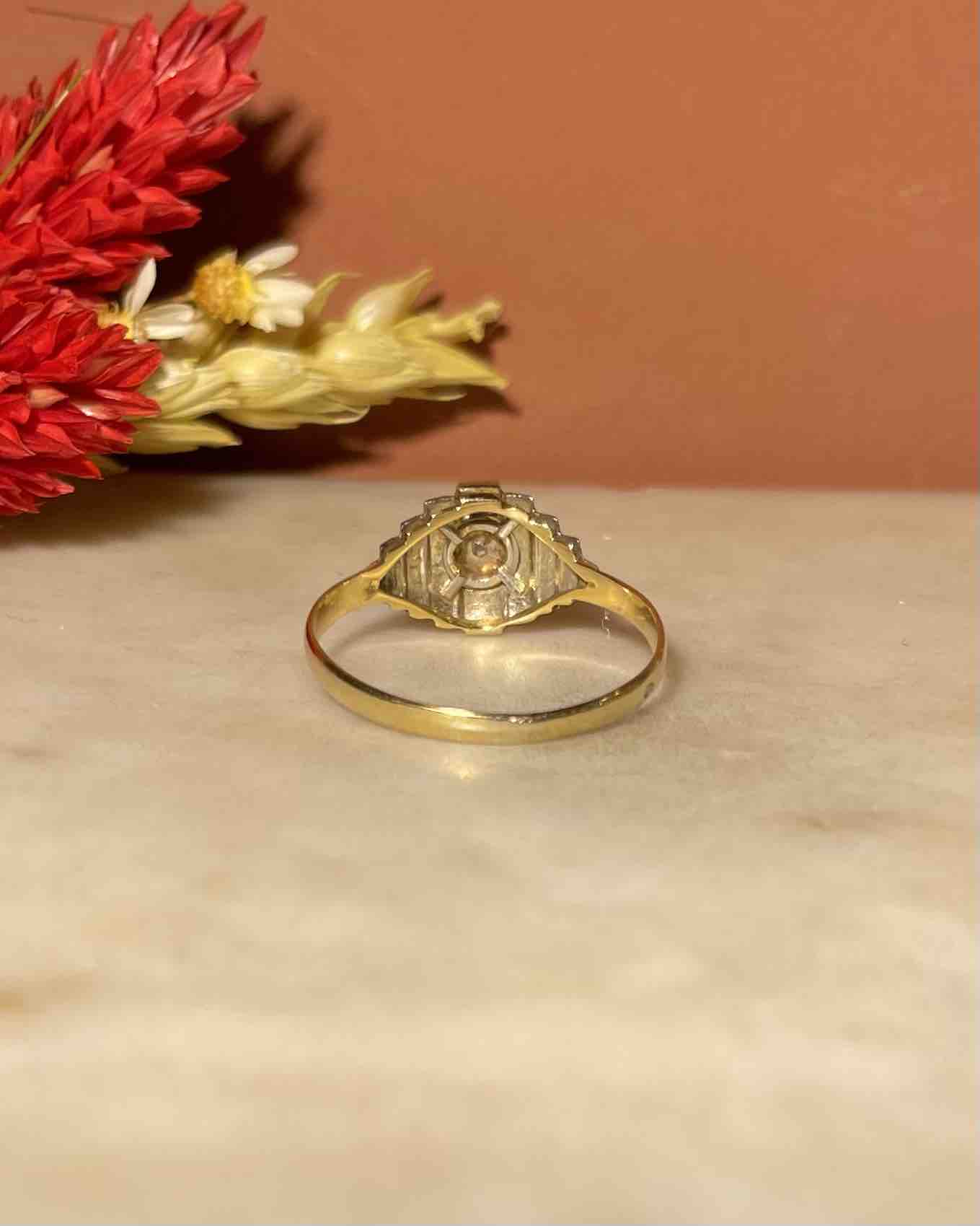 Bague Art-Déco diamant &quot;Lara&quot;