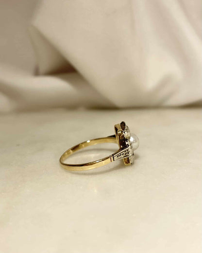Bague Art - Déco Perle &quot;Auxane&quot; - Elliade Paris