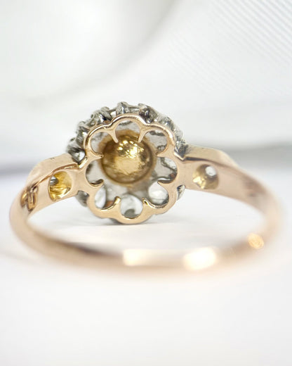 Bague Art-Déco Perle &amp; Diamants "Nael" - Elliade Paris