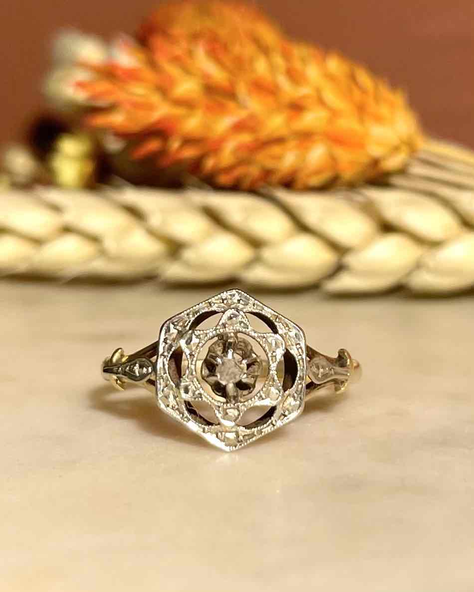 Bague Art-déco Diamants &quot;Alexane&quot;