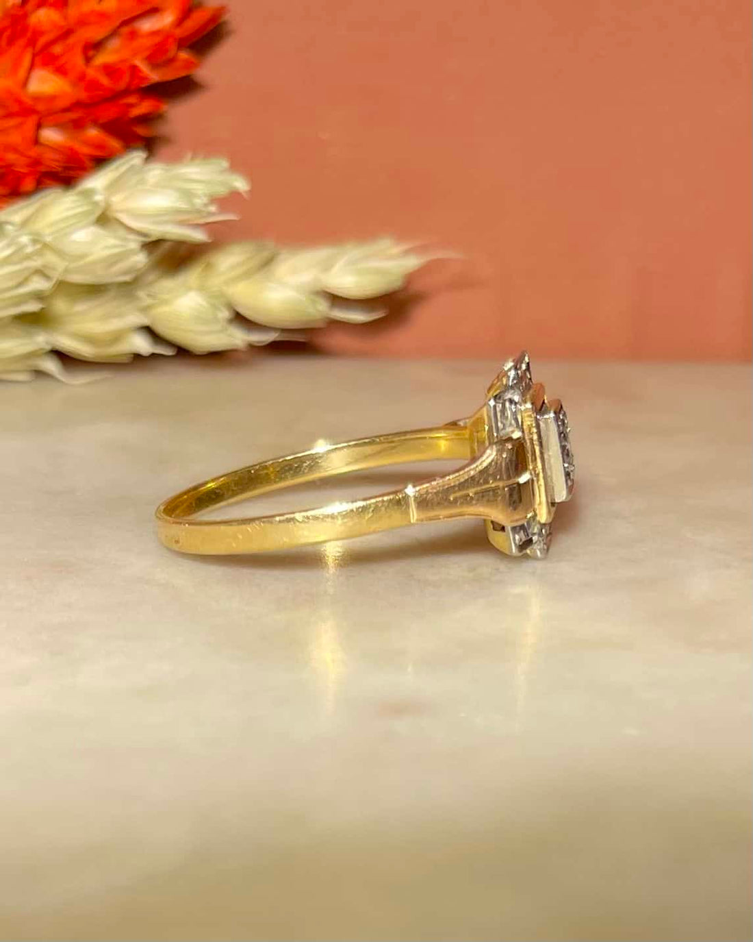 Bague Art-Déco Diamant &quot;Carla&quot;