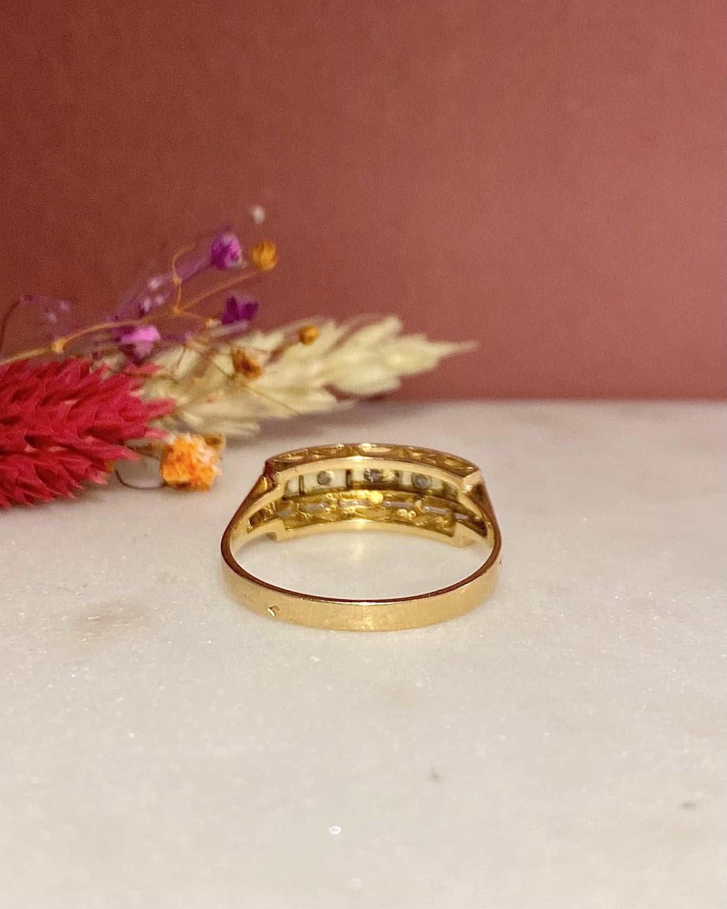 Bague Art - Déco Rivière Diamants &quot;Gema&quot; - Elliade Paris