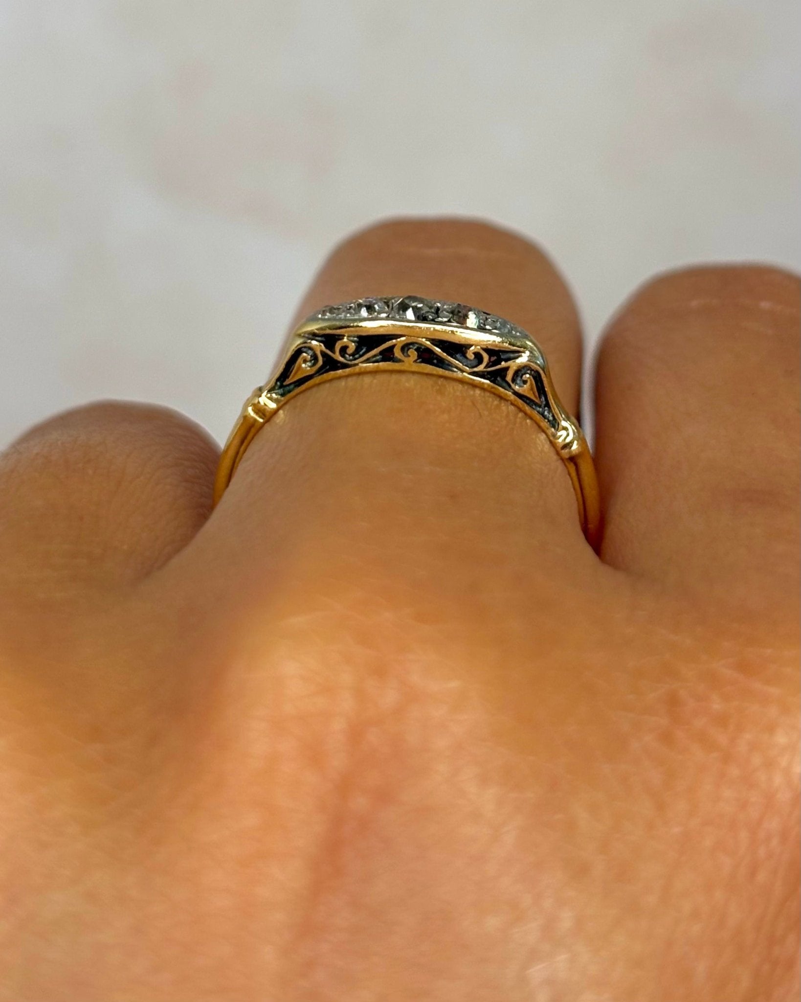 Bague Art-Déco Rivière Diamants "Louisa" - Elliade Paris