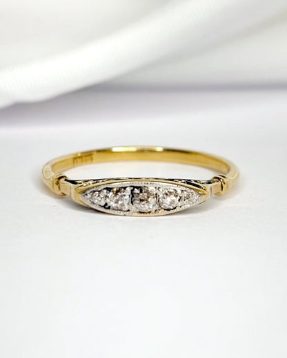 Bague Art-Déco Rivière Diamants "Louisa" - Elliade Paris