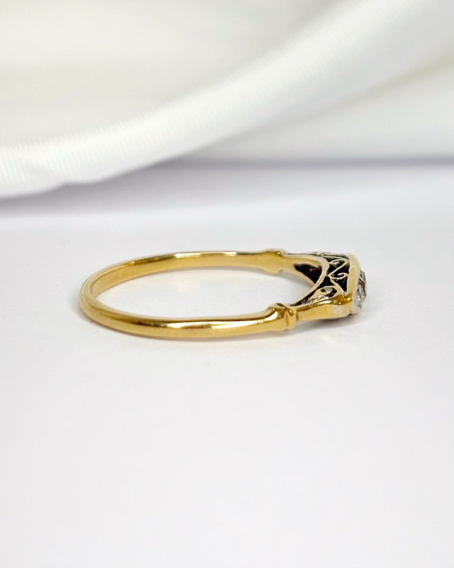 Bague Art-Déco Rivière Diamants "Louisa" - Elliade Paris