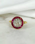Bague Art déco Rubis 0.54 carat & 7 Diamants "Elena" - Elliade Paris