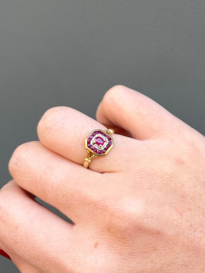 Bague Art - déco Rubis &quot;Osanna&quot; - Elliade Paris