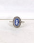Bague Art Déco Saphir 1.6 carat & 18 Diamants "Nathalia" - Elliade Paris